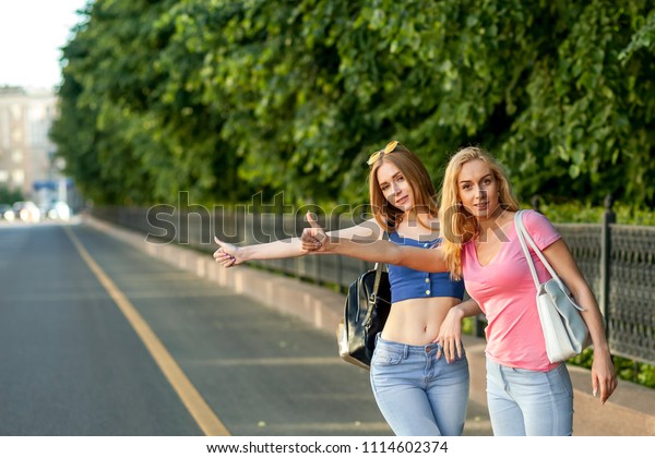 woman calling a\
taxi