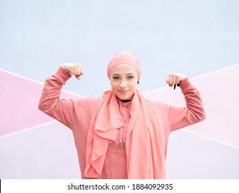 Woman With Cancer Smiling Pink Scarf