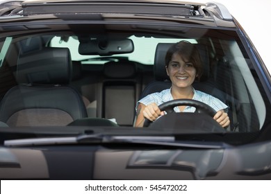 Woman In Car