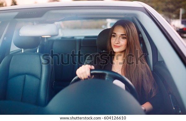 Woman Car Stock Photo 604126610 | Shutterstock