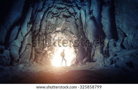 Woman in the cave