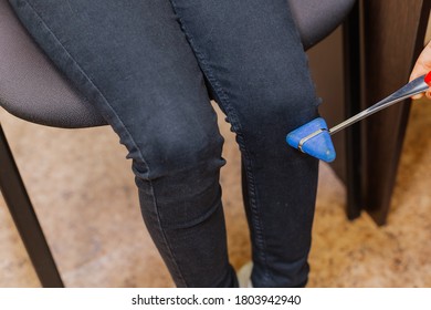 Woman Child Neurologist Examines The Girl In The Office.