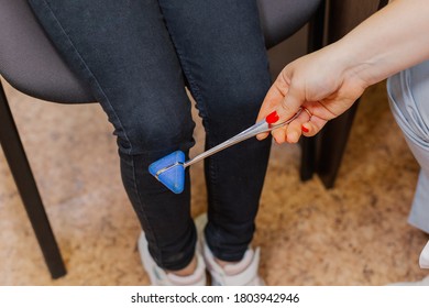 Woman Child Neurologist Examines The Girl In The Office.