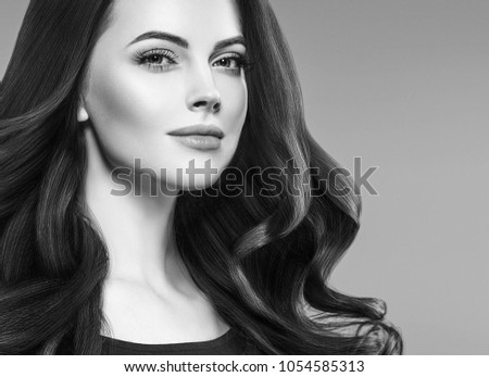 Woman close up beauty face female portrait monochrome