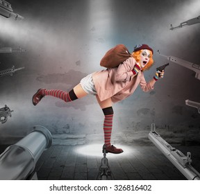 Woman Clown Caught Stealing As Much Money