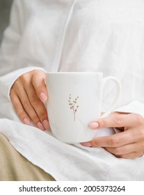 Woman With A Coffee Cup Mockup