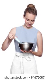 Woman Cooking Bowl Mixing