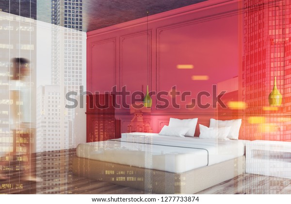 Woman Corner Master Bedroom White Red Stock Photo Edit Now