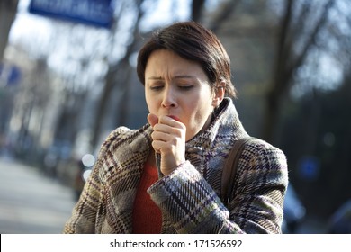 Woman Coughing