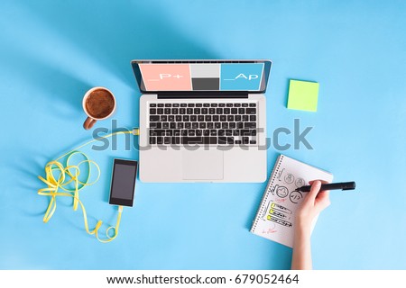 Woman Create Website Design Content Layout Graphic Word