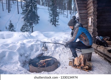 Woman Cross Country Skiing