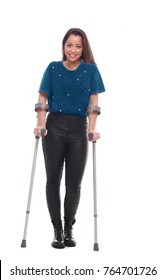 Woman With Crutches