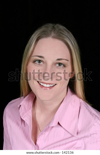 Woman Dark Blonde Hair Green Eyes Stock Photo Edit Now 142136