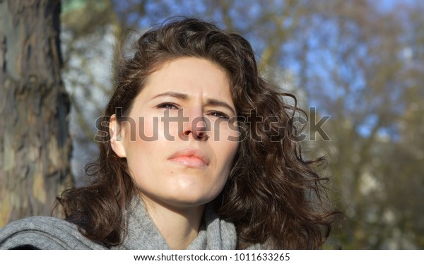 Outdoor Fist of juvenile brunette hair