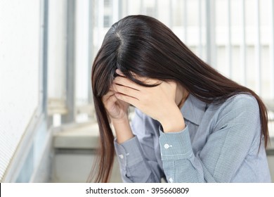 Woman in depression