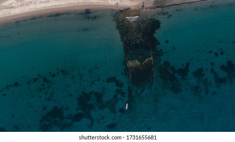 Woman In The Diving Suit On The Sup Board