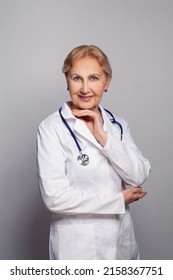 Woman Doctor Standing With Stetoscope Over Her Neck And Smiling