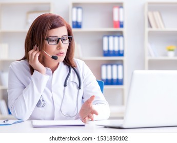 Woman Doctor In Telemedicine Concept