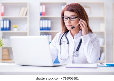 Woman Doctor In Telemedicine Concept