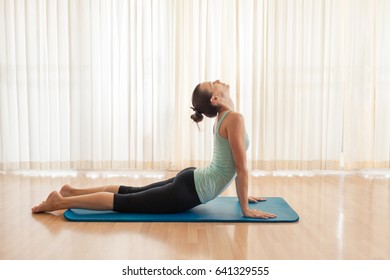 Halasana Yoga Pose Back Stretch Exercise Stock Photo 621517979 ...