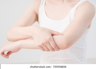 Woman Doing Self Massage, Arm