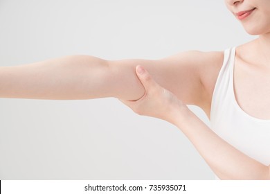 Woman Doing Self Massage, Arm