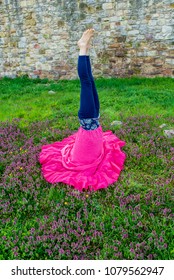 Woman Doing Supported Headstand Pose Salamba Stock Photo 1079562947 ...