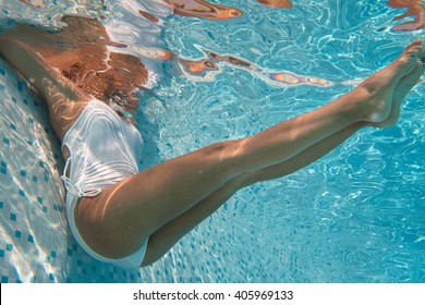 Woman Doing Water Aerobics