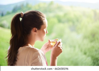 Woman Drink Herbal Tea