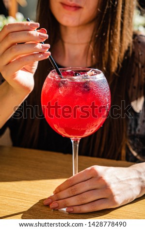 summer blueberry lemonade in a glass