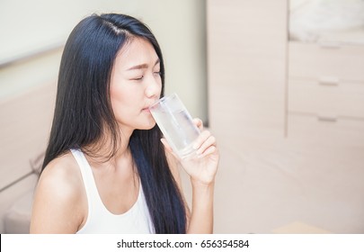 Woman Drinking Water (water, Asian, Drink)