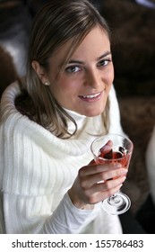 Woman Drinking Wine Alone Stock Photo 155786483 | Shutterstock