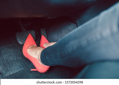 High Heels In Car