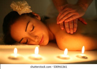 Woman During Massage Treatment Spa Stock Photo (Edit Now) 534271