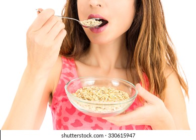 Woman Eating Oatmeal