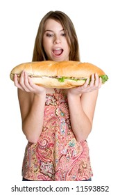 Woman Eating Sandwich