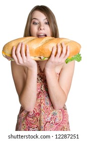 Woman Eating Sandwich