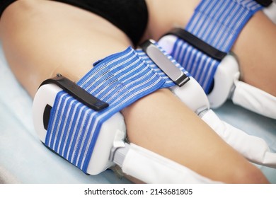 Woman At Electro Stimulation Therapy In Beauty Center