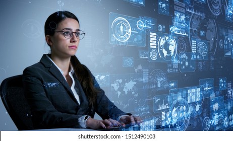 woman engineer concept. GUI (Graphical User Interface). System engineering. - Powered by Shutterstock - Get 15% off with code: PIKWIZARD15