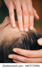 Woman Enjoying Ayurvedic Oil Treatment For Healthy Hair