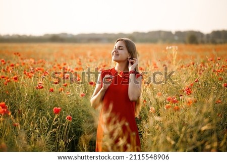 Similar – Image, Stock Photo meadow + spring Happy