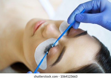 Woman Eye with Long Eyelashes. Eyelash Extension - Shutterstock ID 1064123663