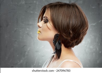 One Length Hair Cut Images Stock Photos Vectors Shutterstock