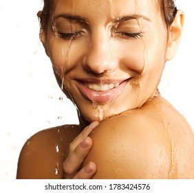 Woman Face With Water Drop