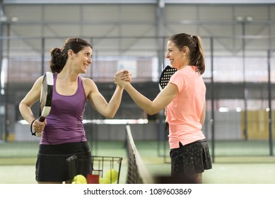 Woman fair play handshake before match - Powered by Shutterstock