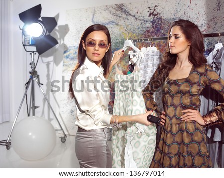 woman in fashion atelier haute couture