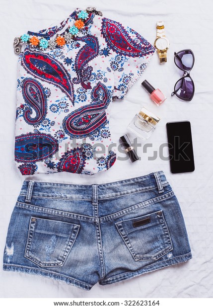 Woman Fashion Clothes Accessories Stock Photo (Edit Now) 322623164