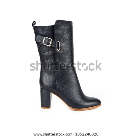 Woman fashion heels ankle boot isolated