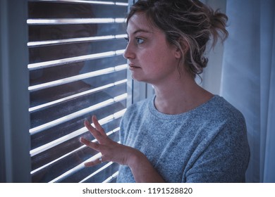 Woman Feeling Depressed And Suffering Agoraphobia