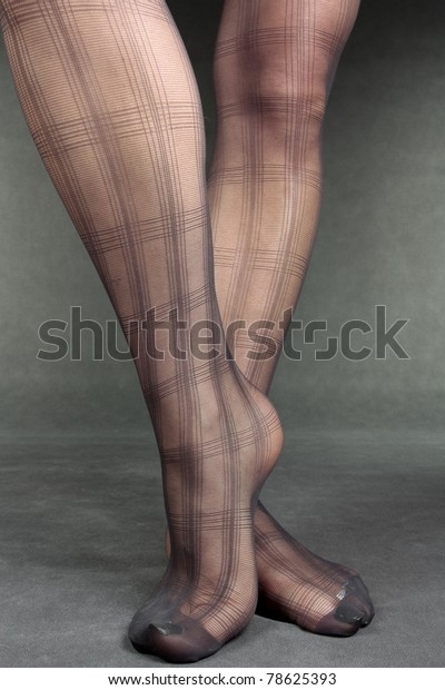 Women Feet In Pantyhose